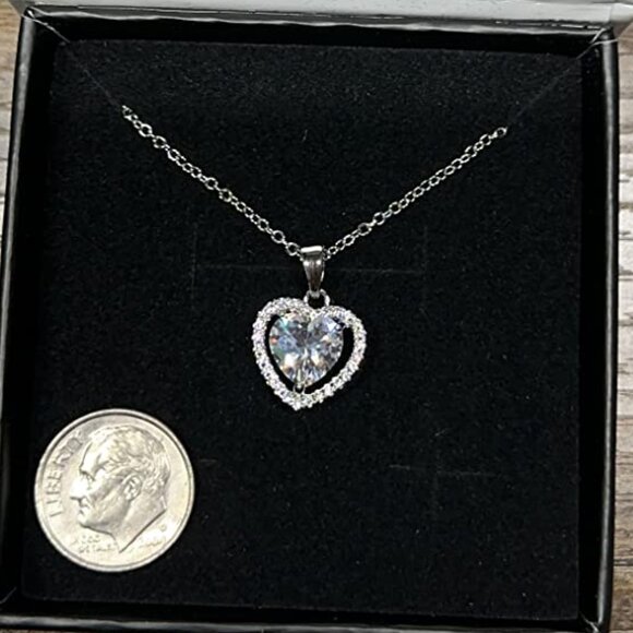 Memoire 18k White Gold Diamond Curved Bar Pendant Necklace  Neiman Marcus Amora Love 18k White Gold Plated Pendant Necklace